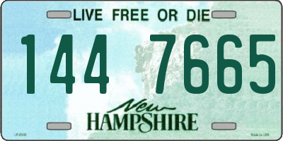 NH license plate 1447665