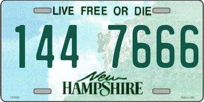 NH license plate 1447666