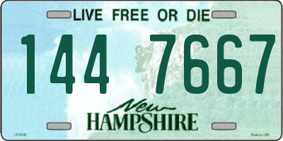 NH license plate 1447667