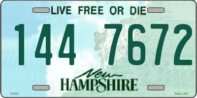 NH license plate 1447672