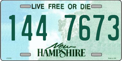 NH license plate 1447673
