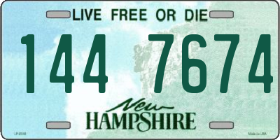 NH license plate 1447674