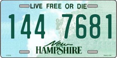 NH license plate 1447681