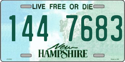 NH license plate 1447683