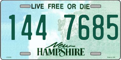 NH license plate 1447685