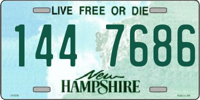 NH license plate 1447686