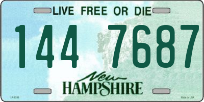 NH license plate 1447687