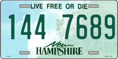 NH license plate 1447689