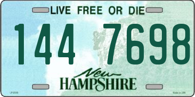 NH license plate 1447698