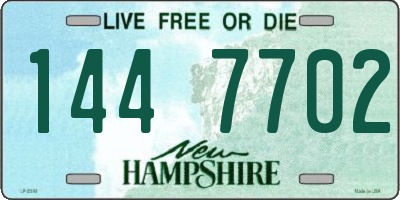 NH license plate 1447702