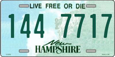NH license plate 1447717