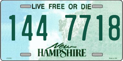 NH license plate 1447718