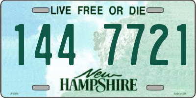 NH license plate 1447721