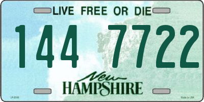 NH license plate 1447722