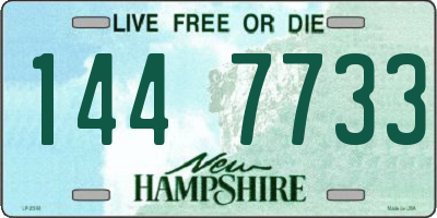 NH license plate 1447733