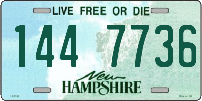 NH license plate 1447736