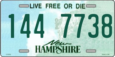 NH license plate 1447738