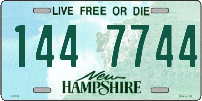 NH license plate 1447744