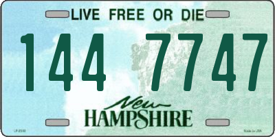 NH license plate 1447747