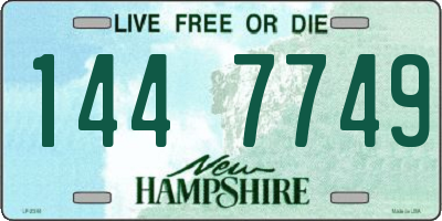 NH license plate 1447749