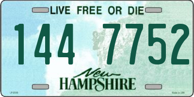 NH license plate 1447752