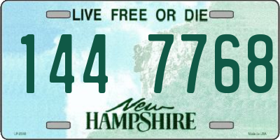 NH license plate 1447768