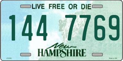 NH license plate 1447769