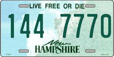 NH license plate 1447770