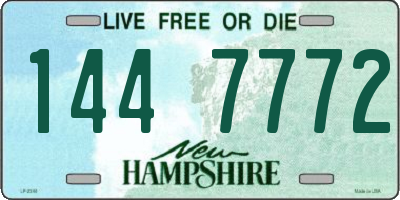 NH license plate 1447772