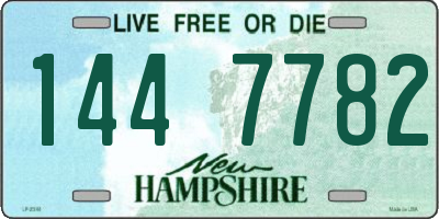 NH license plate 1447782