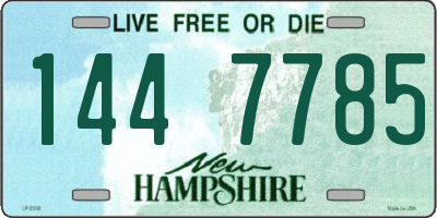 NH license plate 1447785