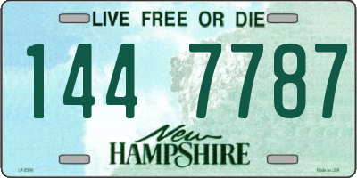NH license plate 1447787