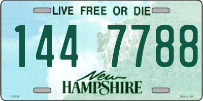 NH license plate 1447788