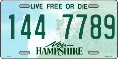 NH license plate 1447789