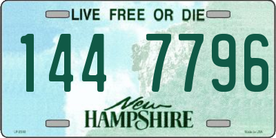 NH license plate 1447796