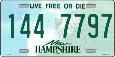 NH license plate 1447797