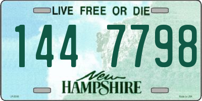 NH license plate 1447798