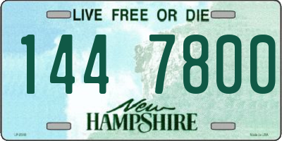 NH license plate 1447800