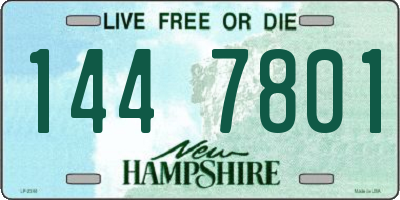 NH license plate 1447801