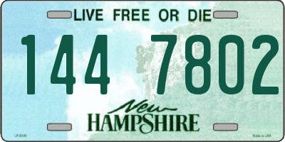 NH license plate 1447802