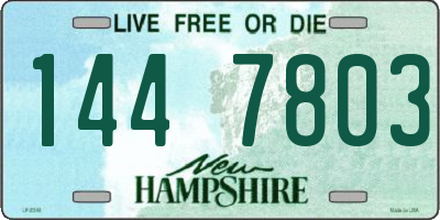 NH license plate 1447803