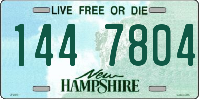 NH license plate 1447804