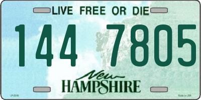 NH license plate 1447805