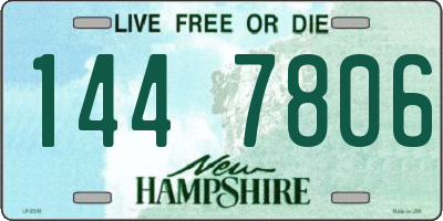 NH license plate 1447806