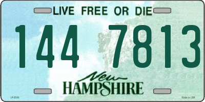 NH license plate 1447813
