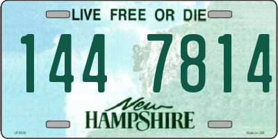 NH license plate 1447814