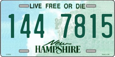 NH license plate 1447815