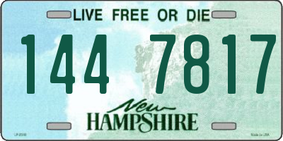 NH license plate 1447817