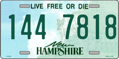 NH license plate 1447818
