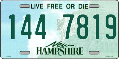 NH license plate 1447819
